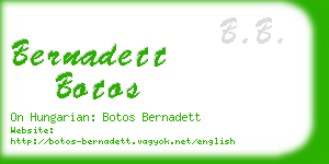 bernadett botos business card